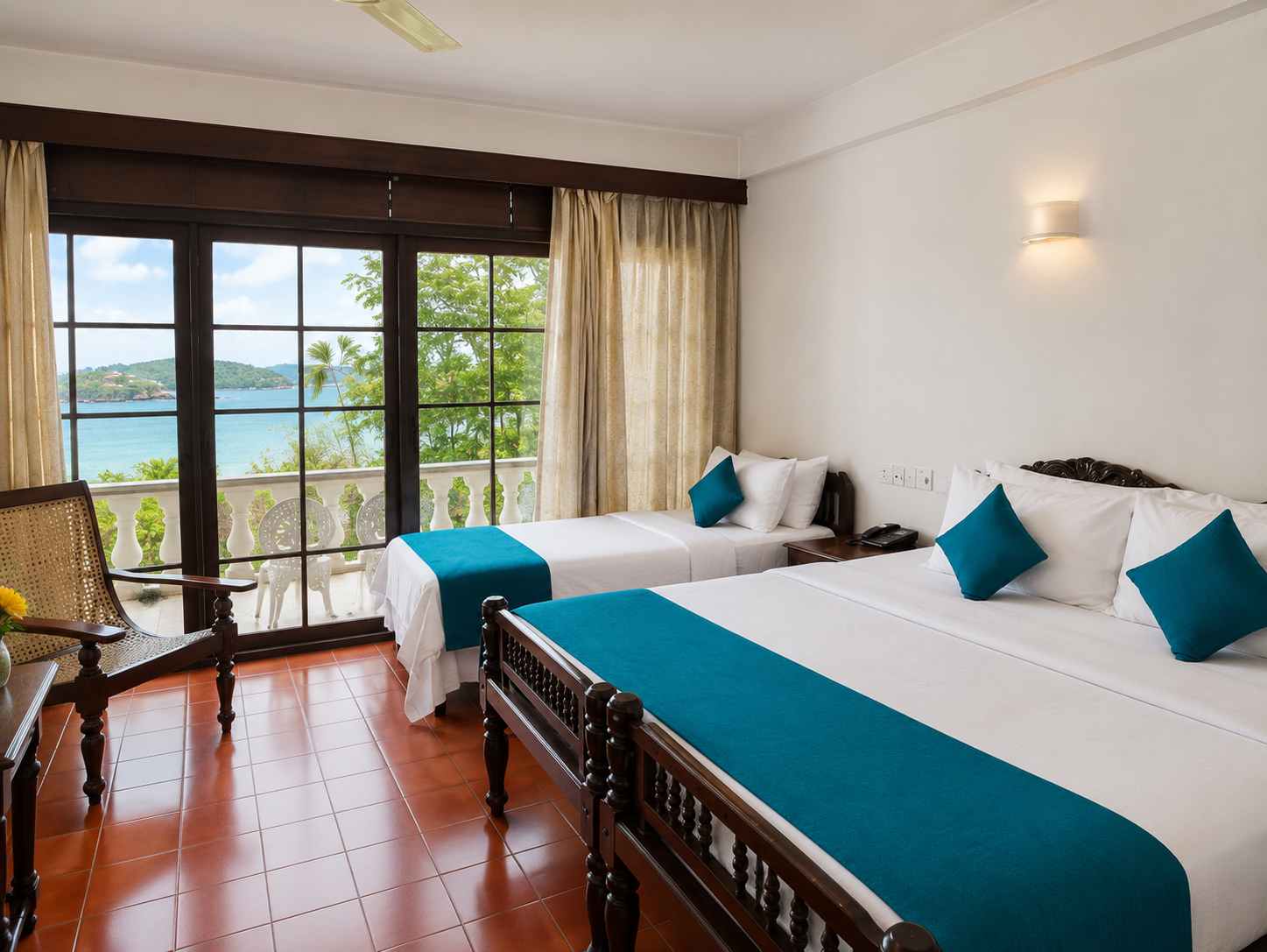 Deluxe Triple Room with Sea View at Closenberg Hotel overlooking Bonavista Bay